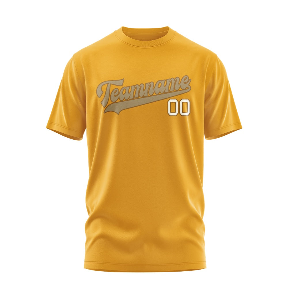 Custom Yellow Light Khaki T-Shirt