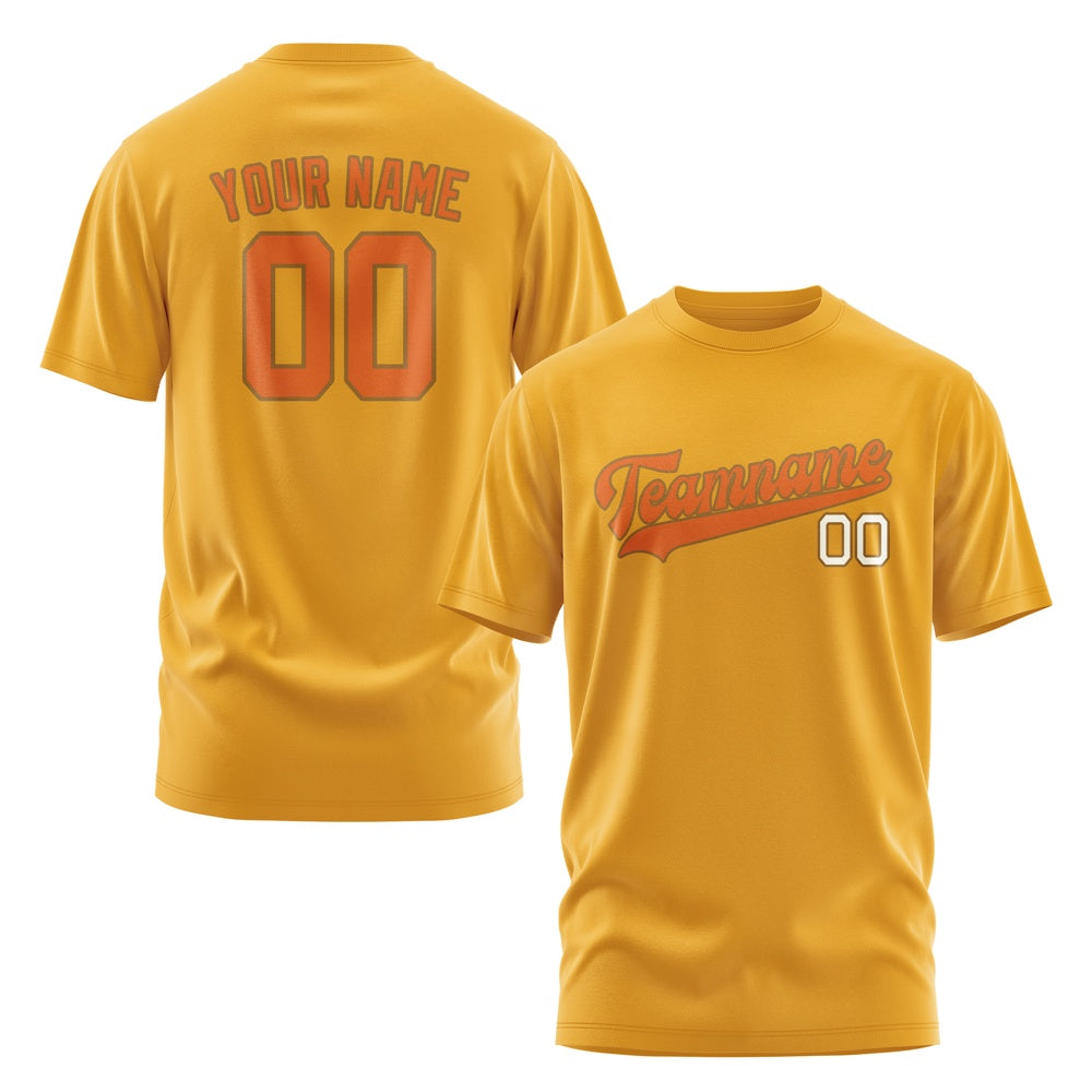 Custom Yellow Orange T-Shirt