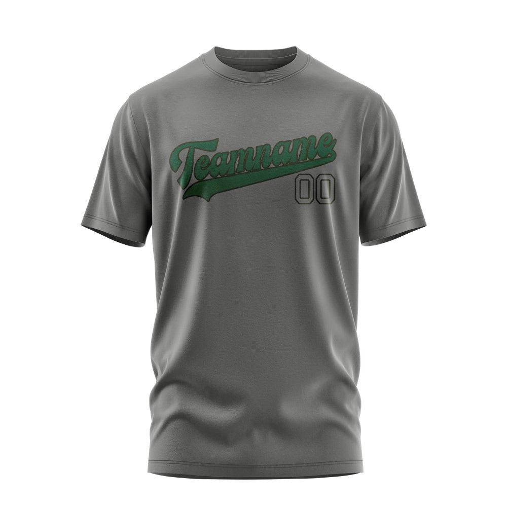 Custom Dark Grey Green T-Shirt