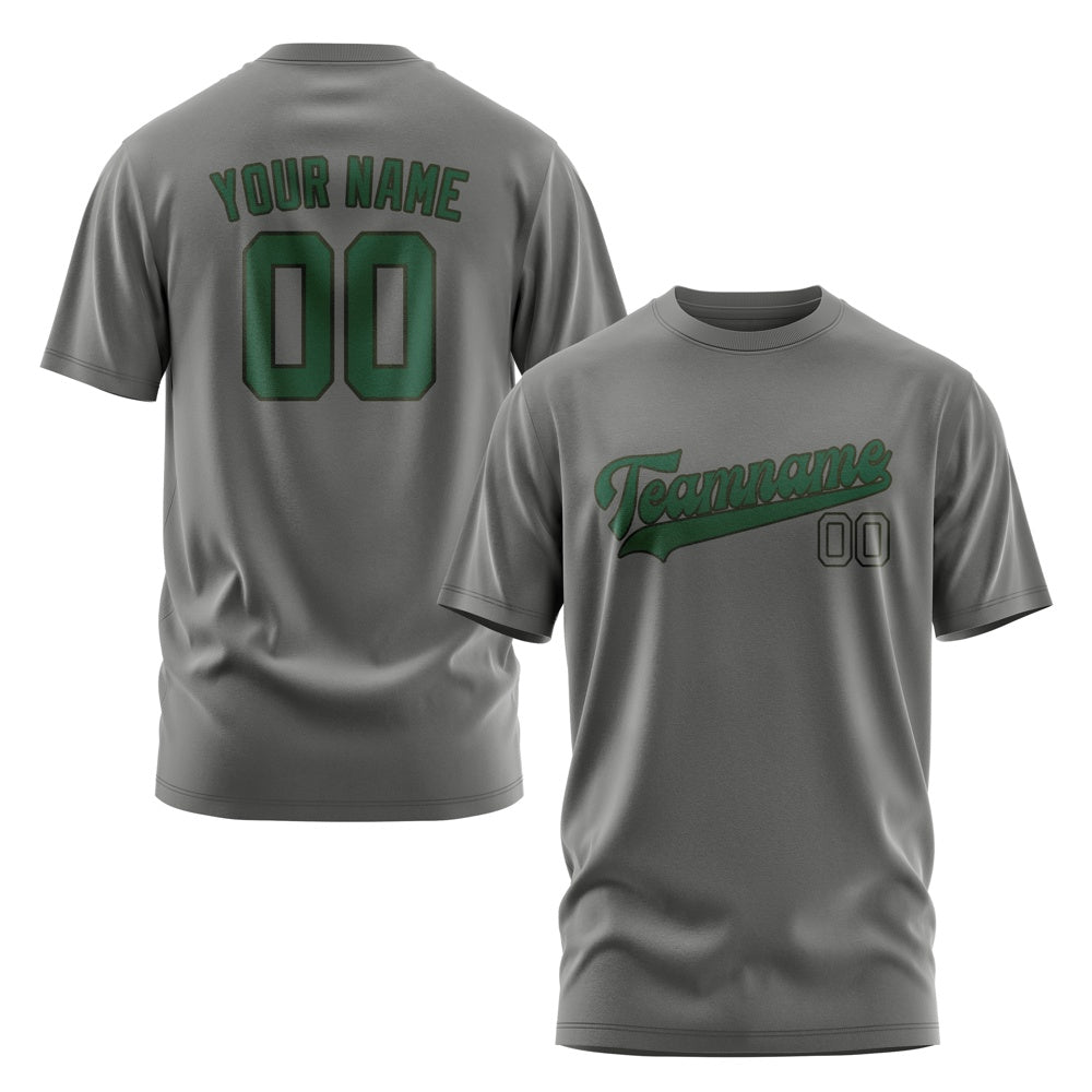 Custom Dark Grey Green T-Shirt