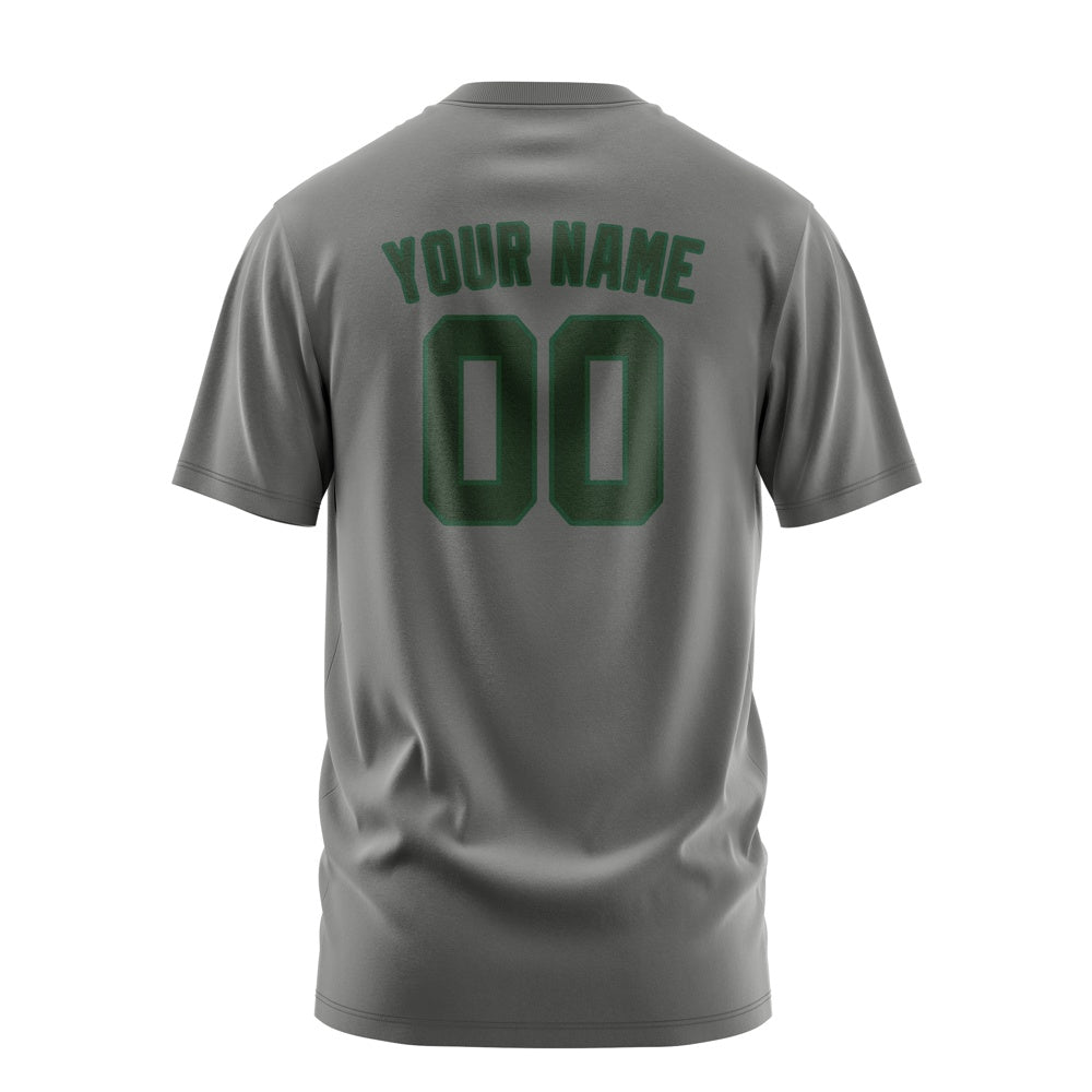 Custom Dark Grey Dark Green T-Shirt