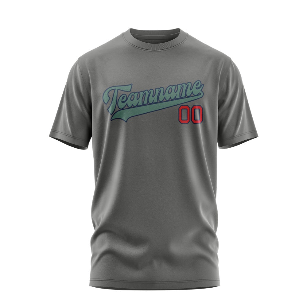 Custom Dark Grey Blue Green T-Shirt