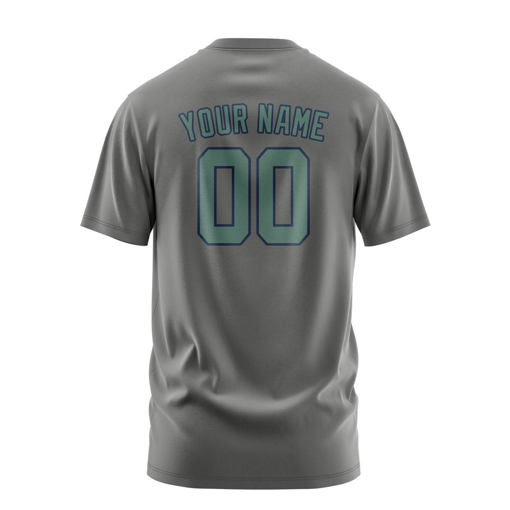 Custom Dark Grey Blue Green T-Shirt