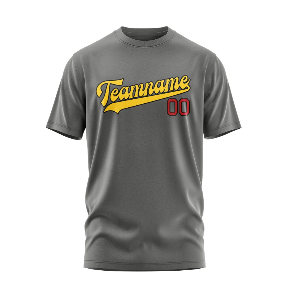 Custom Dark Grey Gold T-Shirt