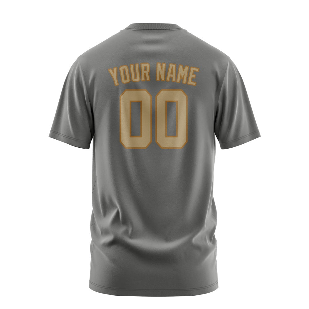 Custom Dark Grey Light Khaki T-Shirt