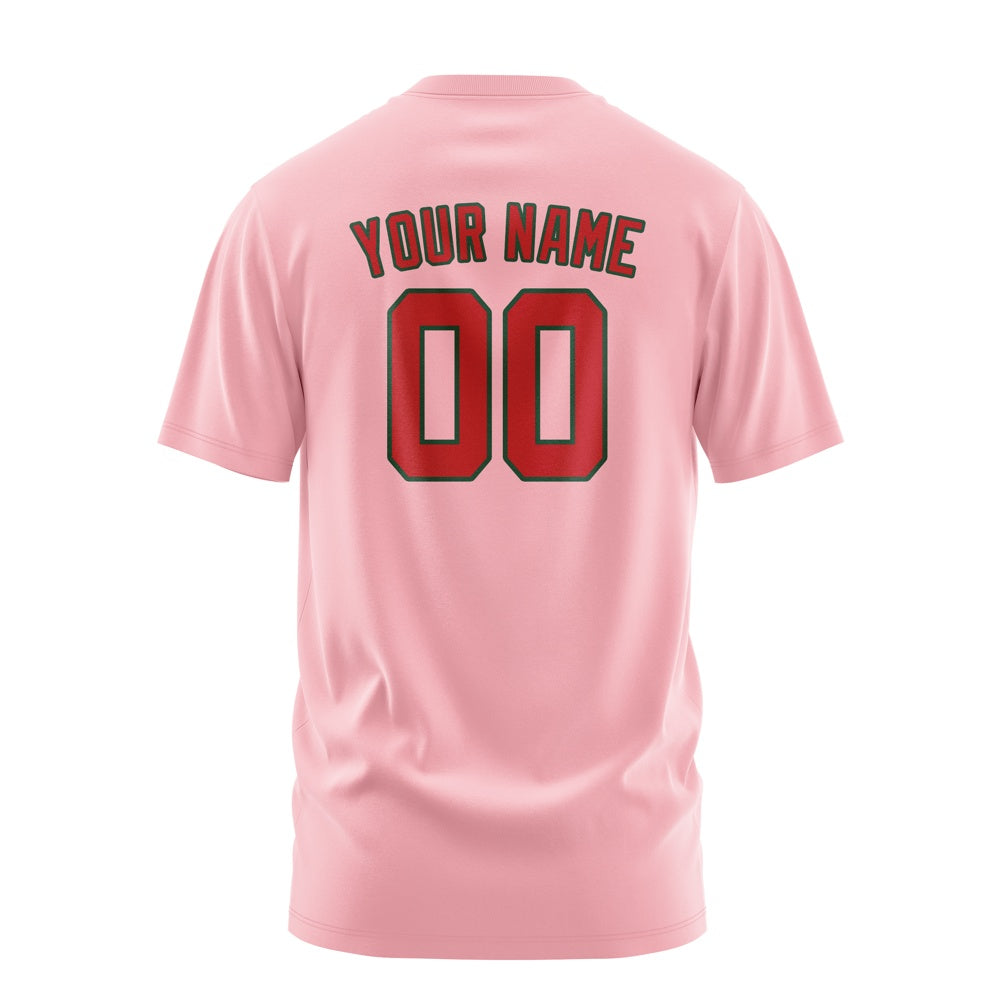 Custom Light Pink Red T-Shirt