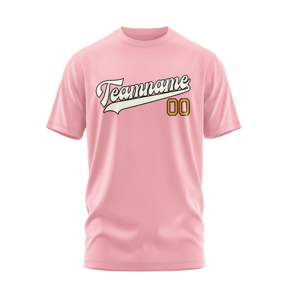 Custom Light Pink Cream T-Shirt