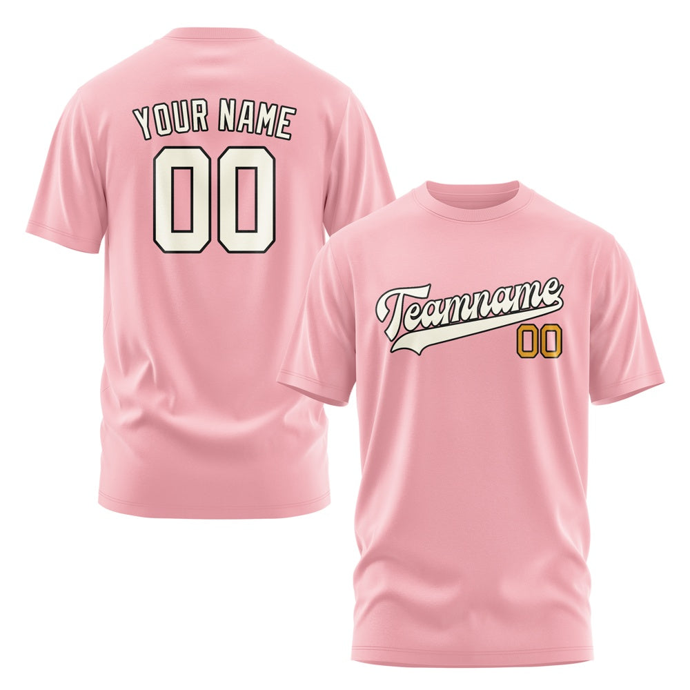 Custom Light Pink Cream T-Shirt