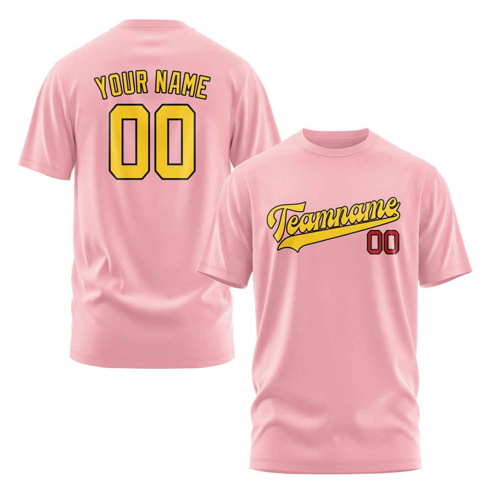 Custom Light Pink Gold T-Shirt