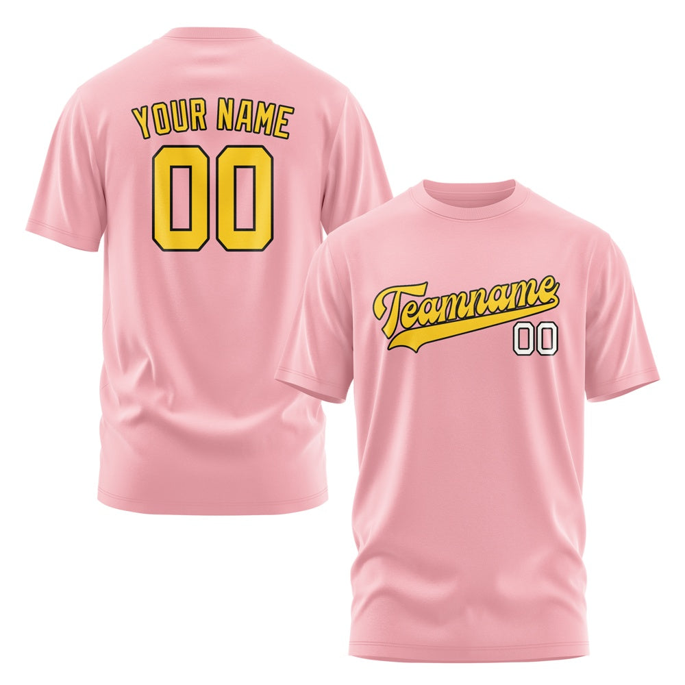 Custom Light Pink Gold T-Shirt