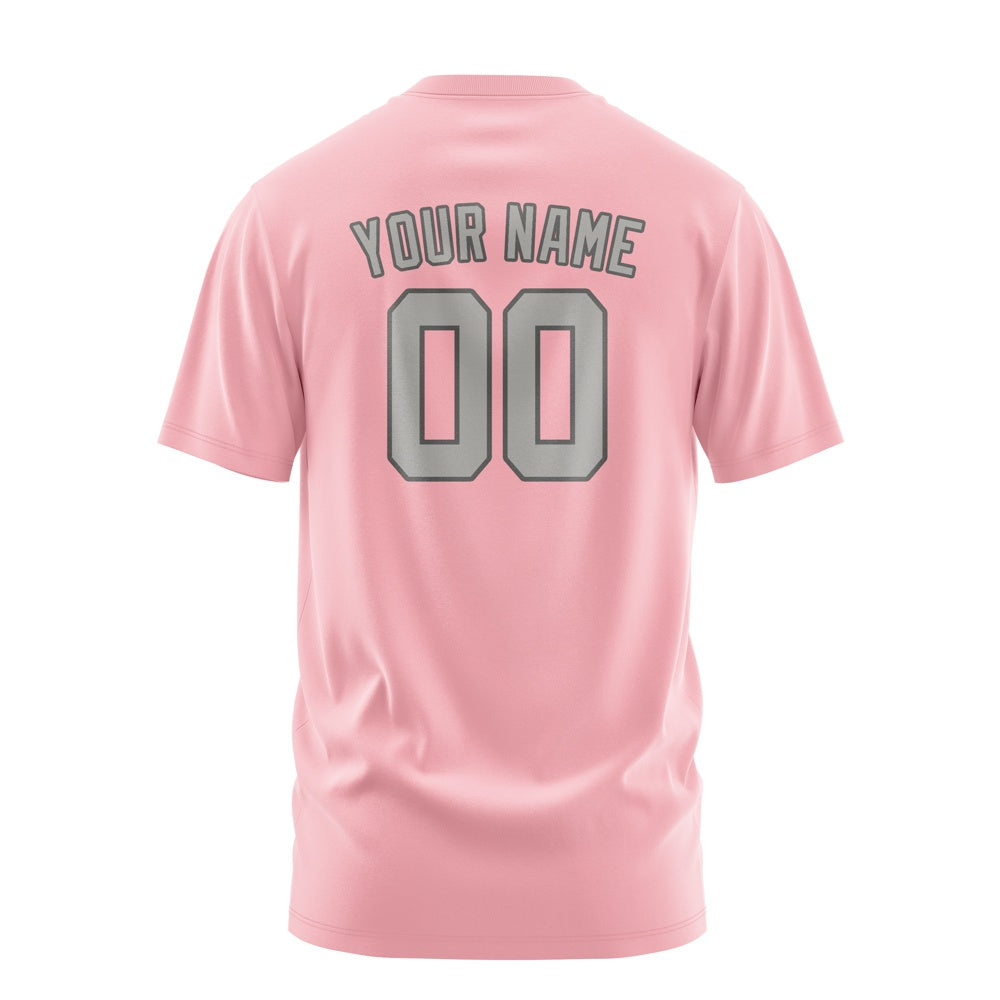 Custom Light Pink Gray T-Shirt