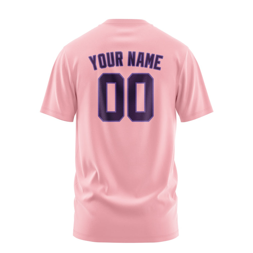 Custom Light Pink Purple T-Shirt