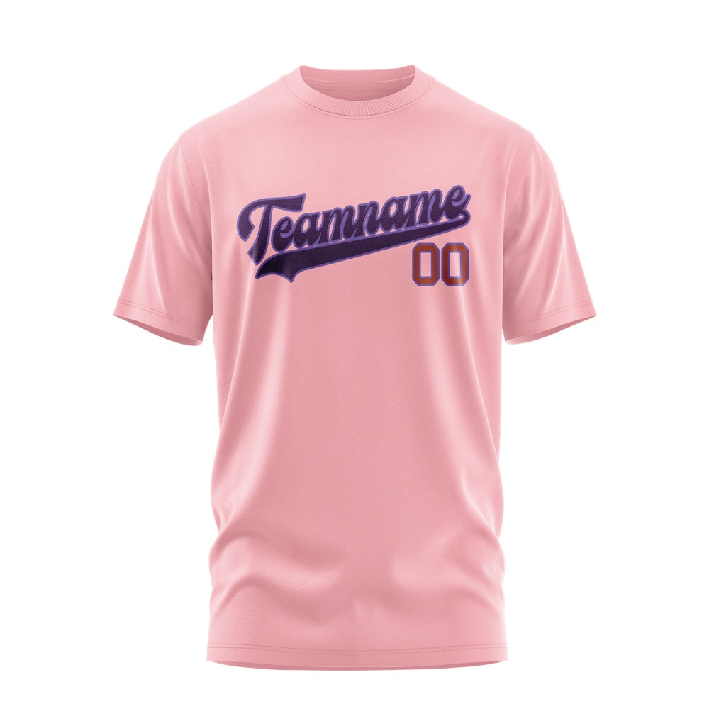 Custom Light Pink Purple T-Shirt