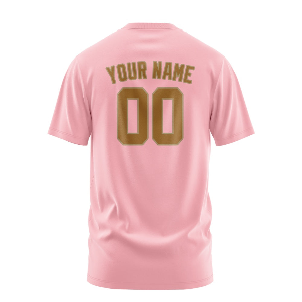 Custom Light Pink Khaki T-Shirt