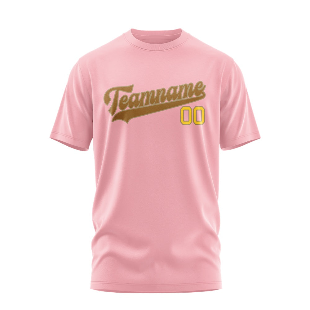 Custom Light Pink Khaki T-Shirt