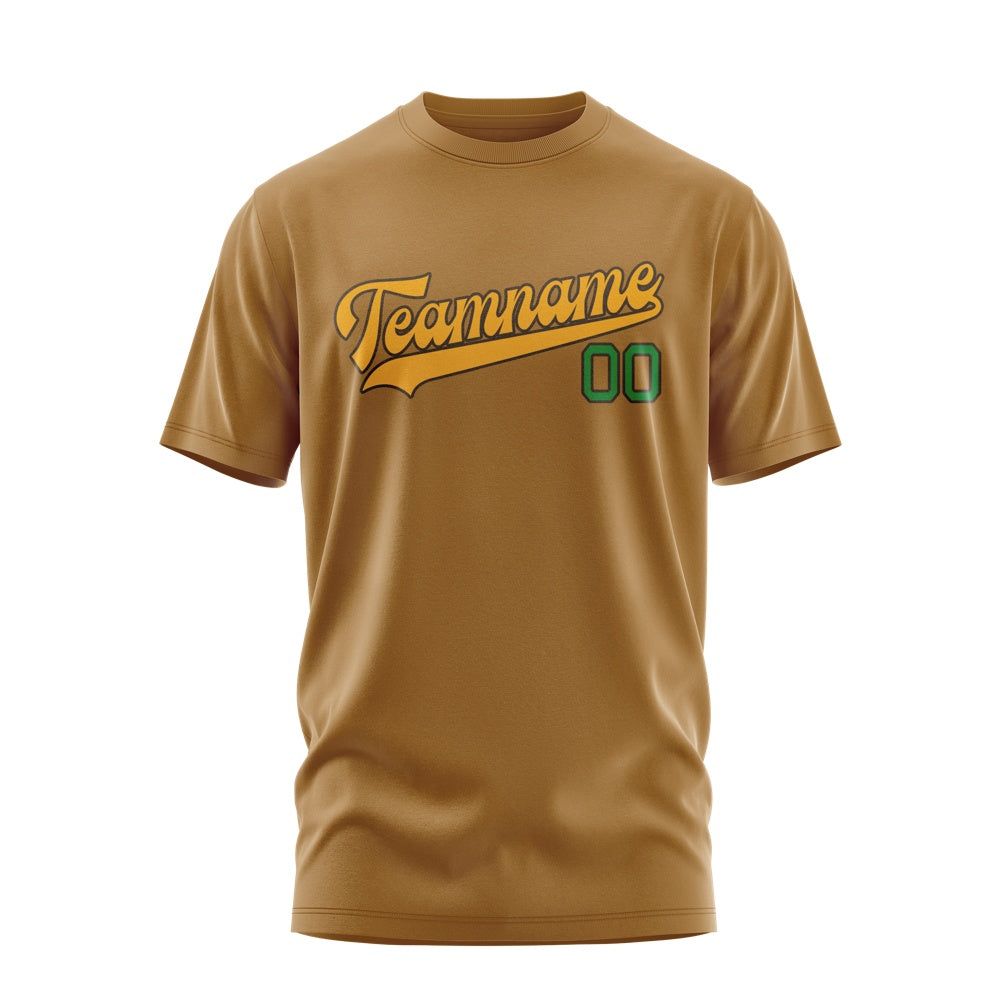 Custom Khaki Yellow T-Shirt