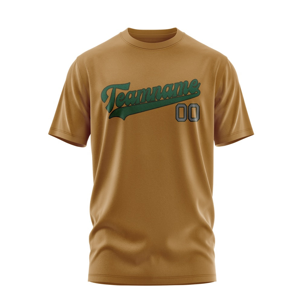 Custom Khaki Green T-Shirt
