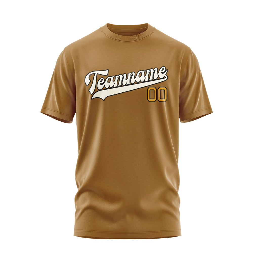 Custom Khaki Cream T-Shirt