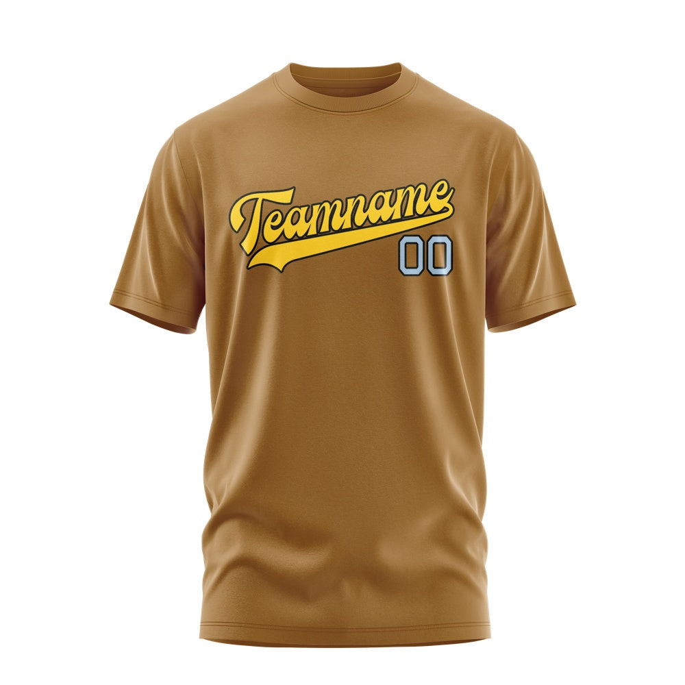 Custom Khaki Gold T-Shirt
