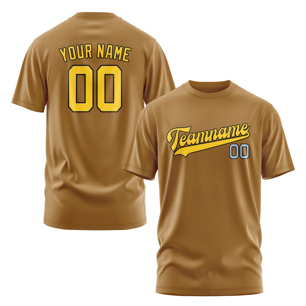 Custom Khaki Gold T-Shirt