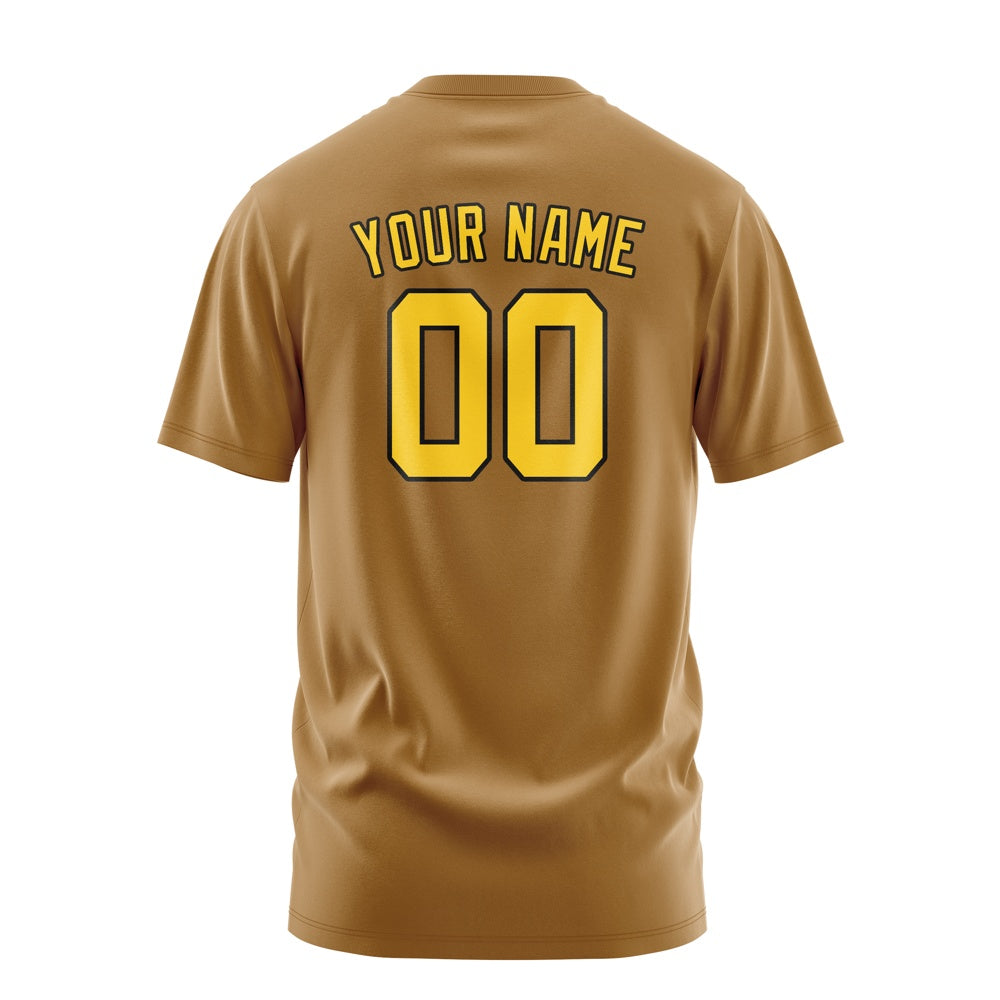 Custom Khaki Gold T-Shirt