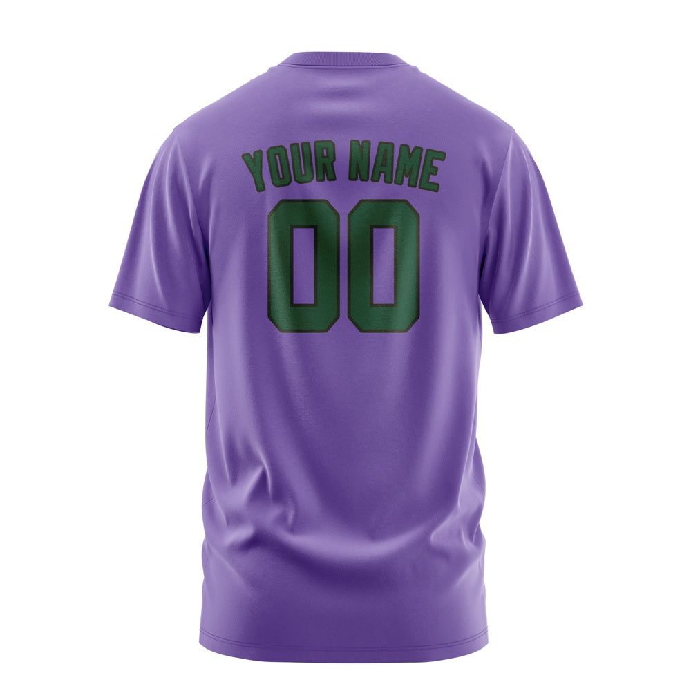 Custom Light Purple Green T-Shirt