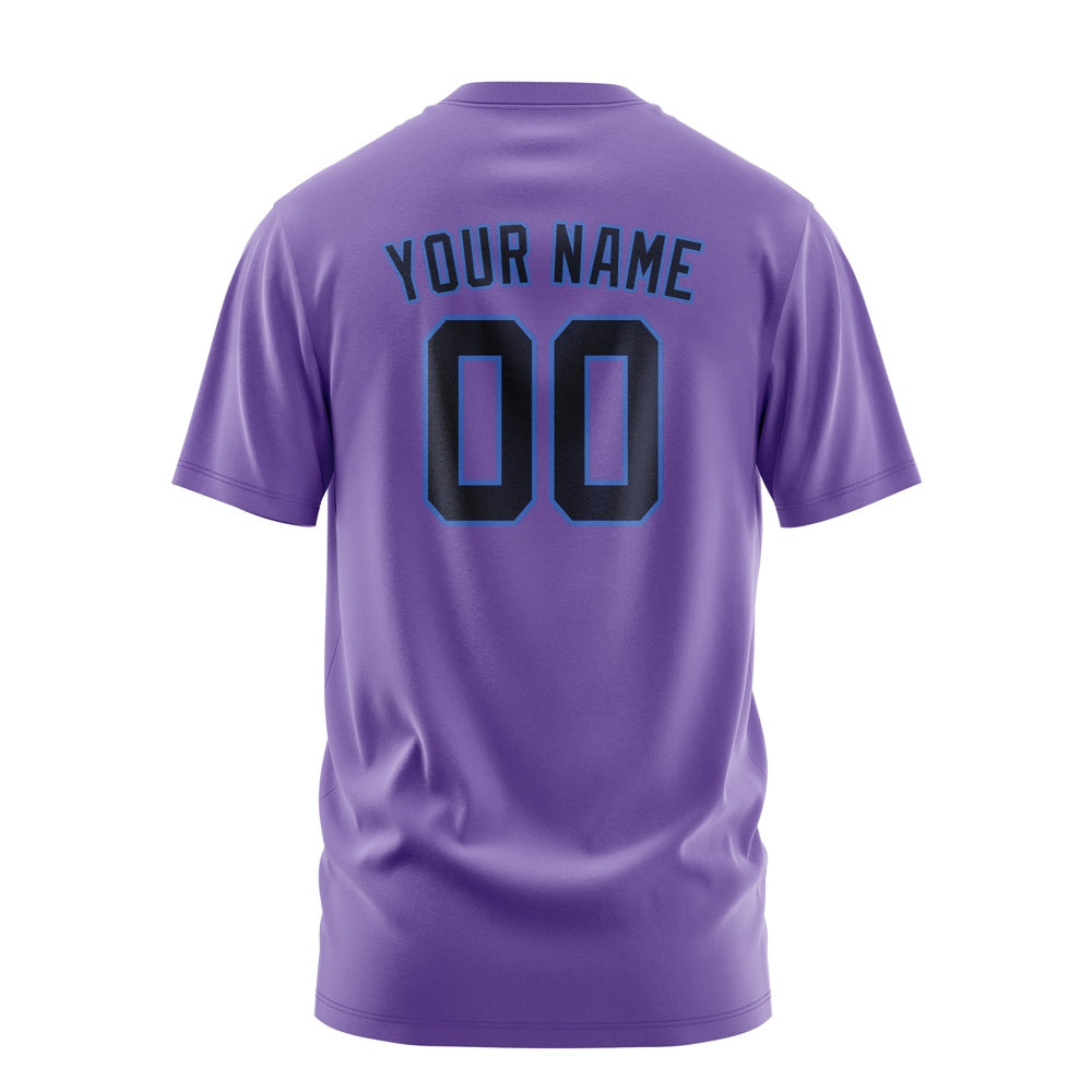 Custom Light Purple Navy T-Shirt