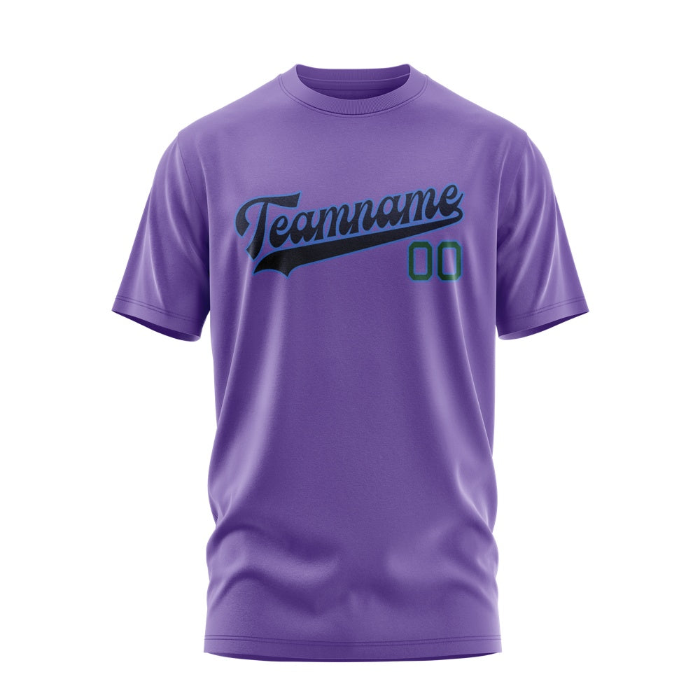 Custom Light Purple Navy T-Shirt