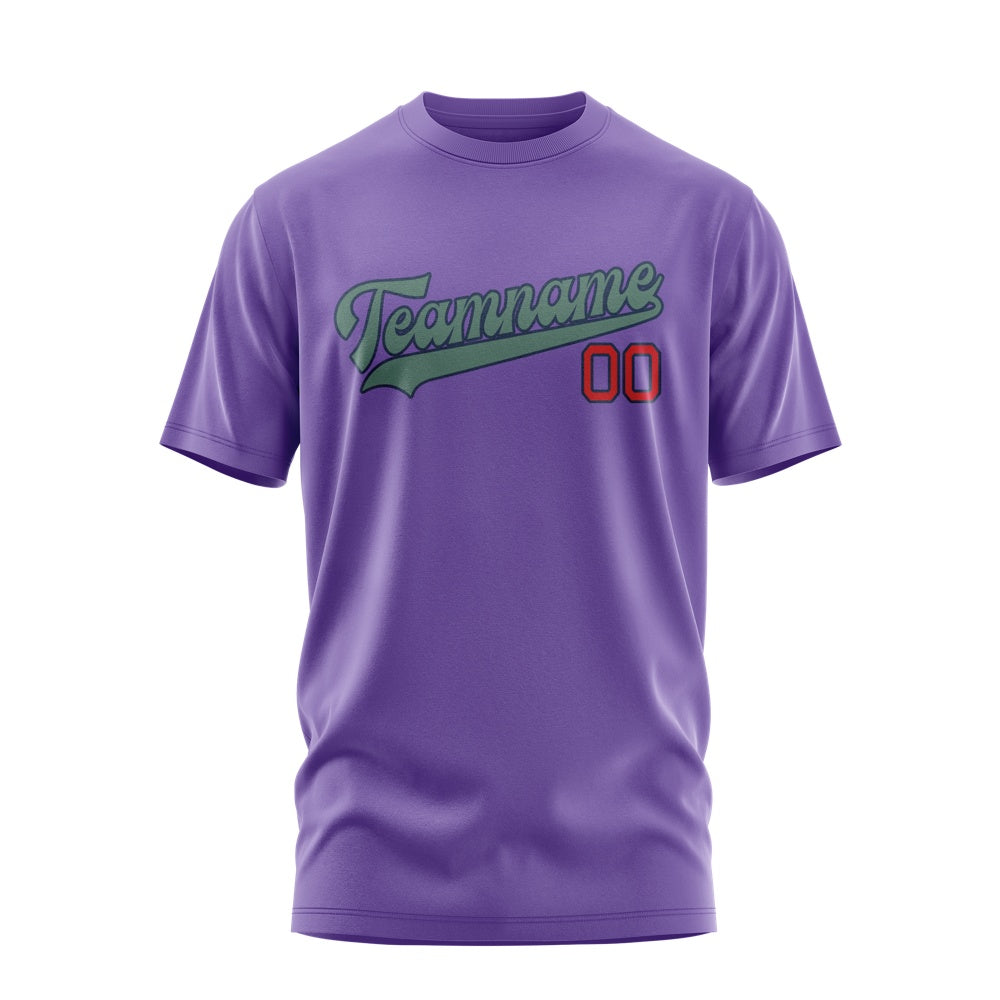 Custom Light Purple Blue Green T-Shirt