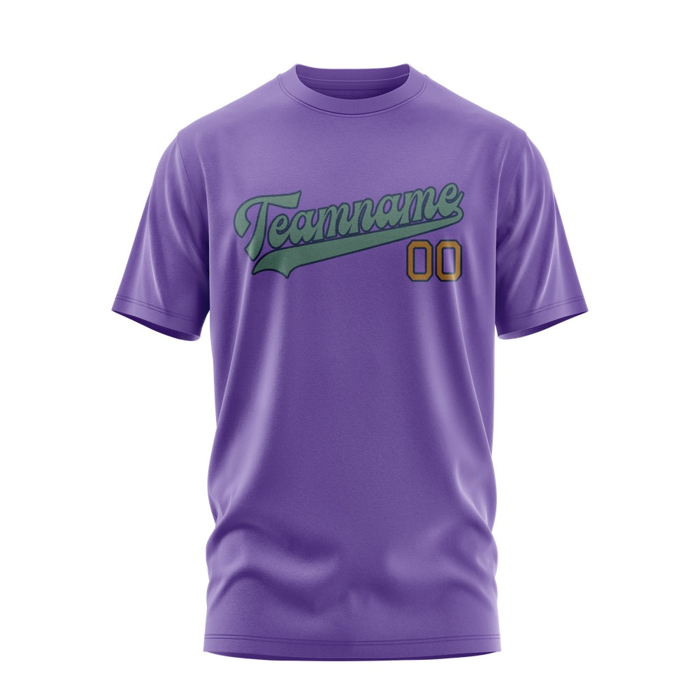 Custom Light Purple Blue Green T-Shirt