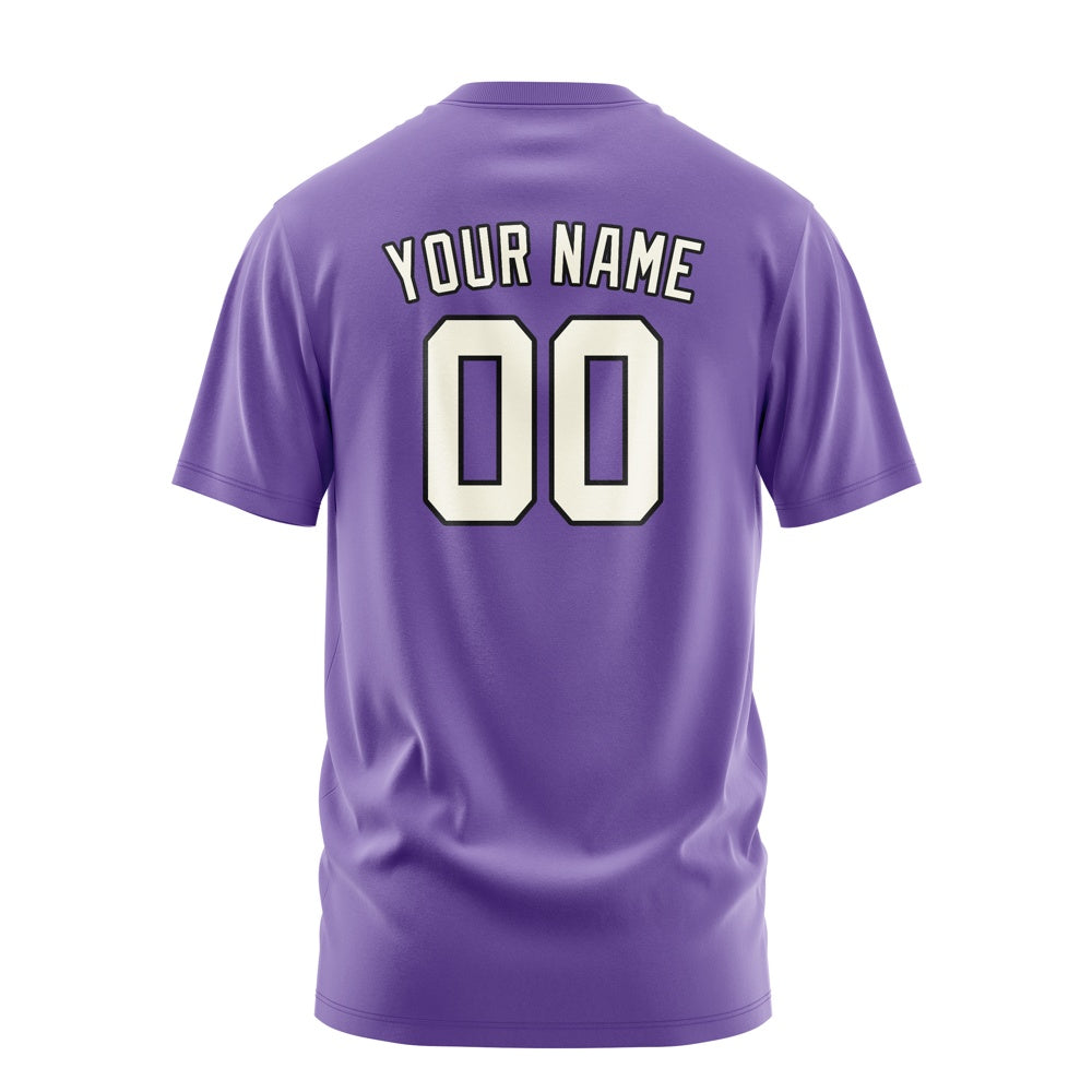 Custom Light Purple Cream T-Shirt
