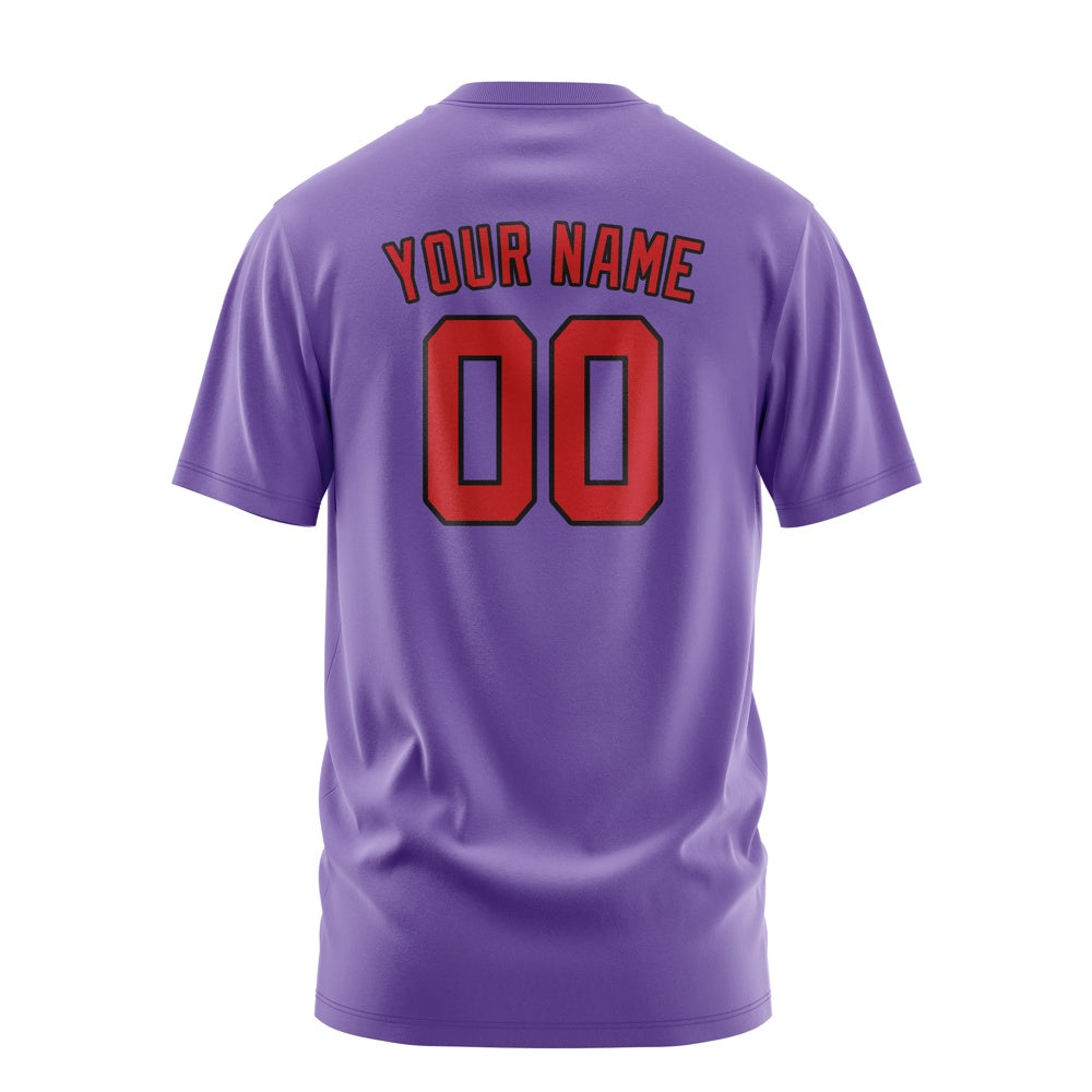 Custom Light Purple Red T-Shirt