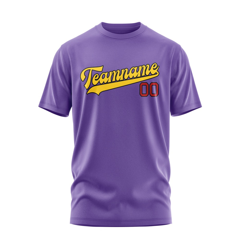 Custom Light Purple Gold T-Shirt