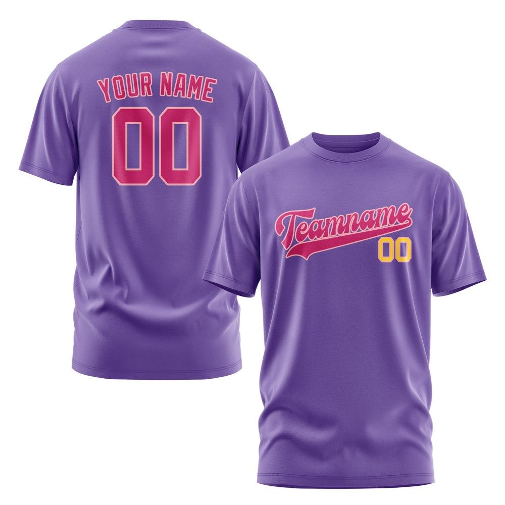 Custom Light Purple Pink T-Shirt