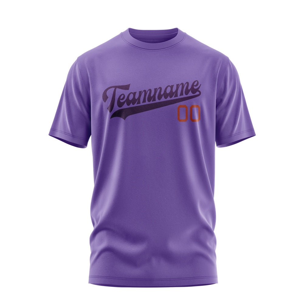Custom Light Purple Purple T-Shirt