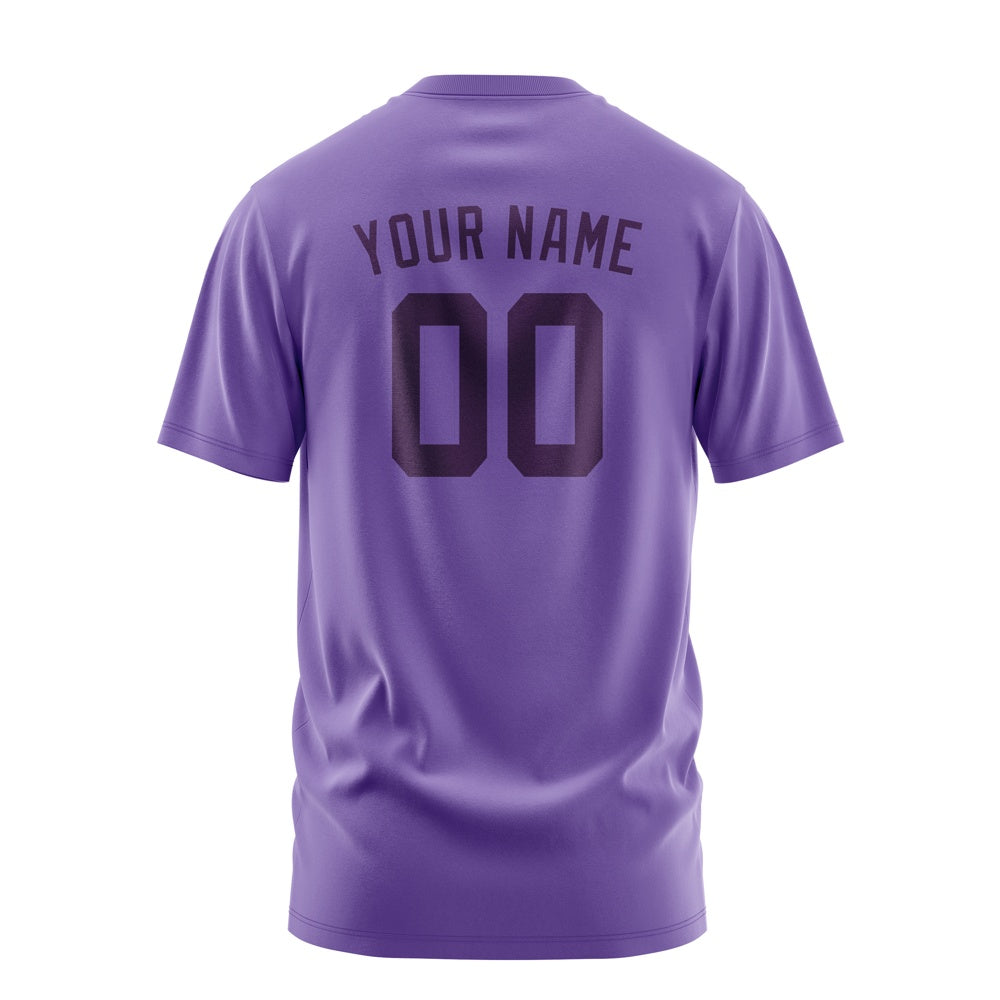 Custom Light Purple Purple T-Shirt