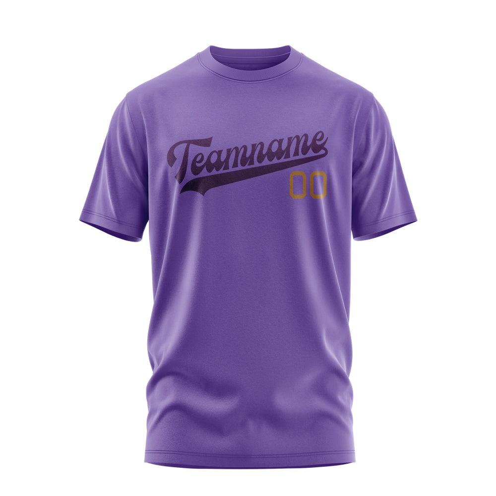 Custom Light Purple Purple T-Shirt