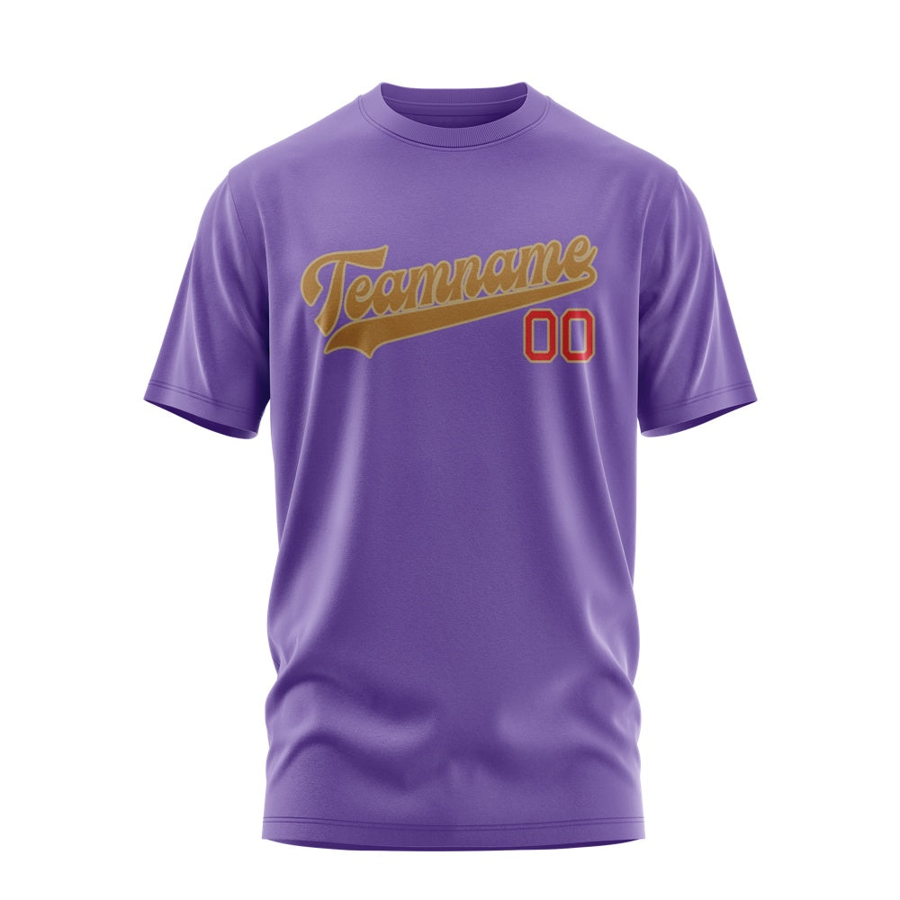 Custom Light Purple Khaki T-Shirt