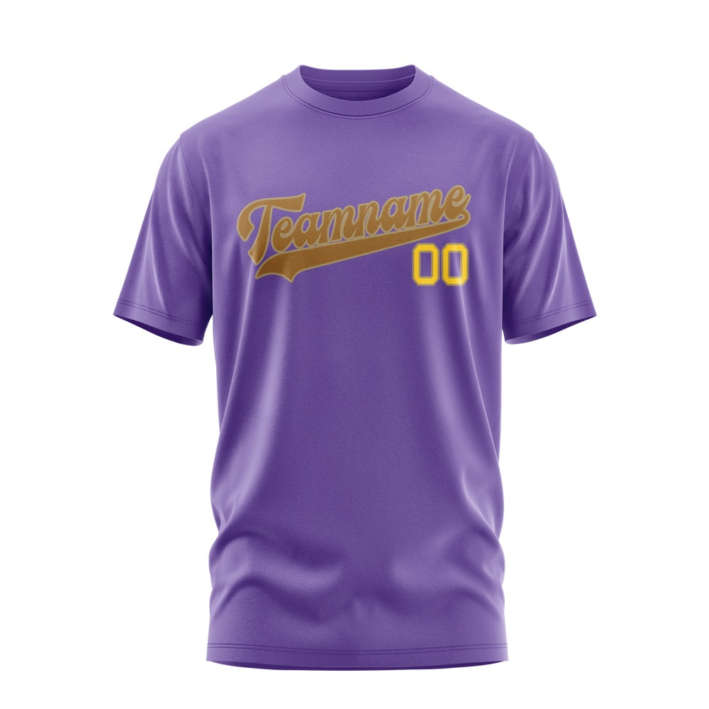 Custom Light Purple Khaki T-Shirt