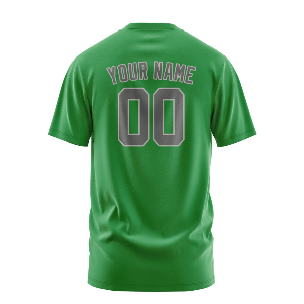 Custom Emerald Green Dark Grey T-Shirt