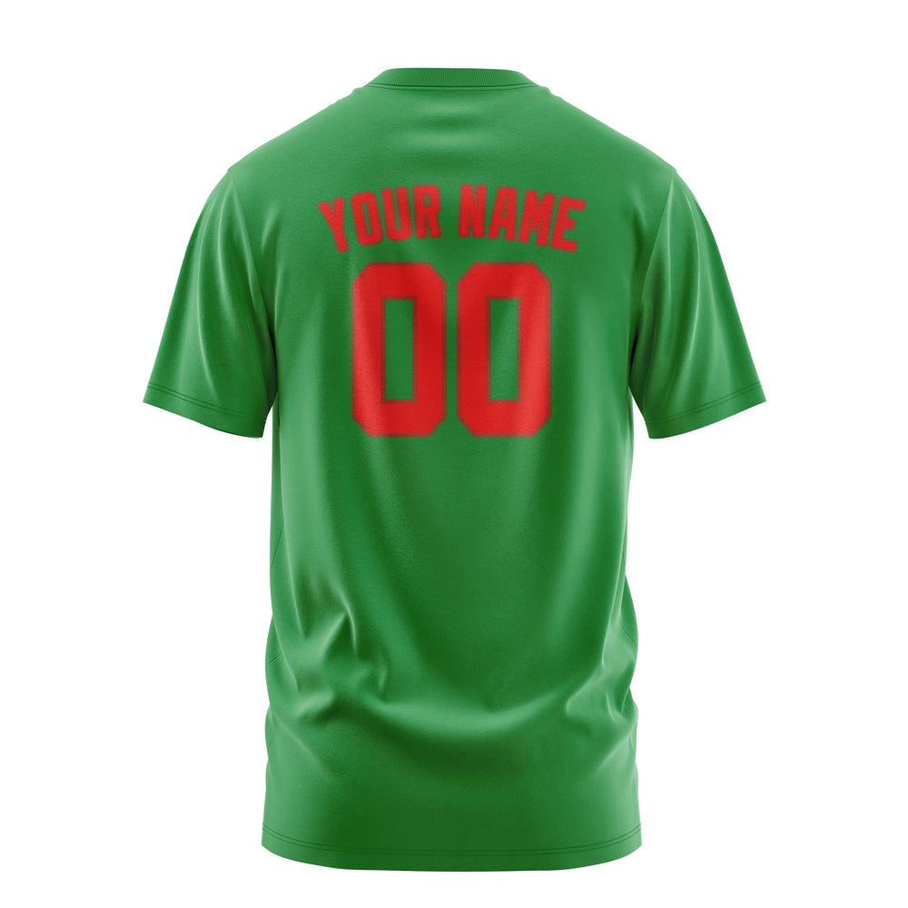 Custom Emerald Green Orange Red T-Shirt