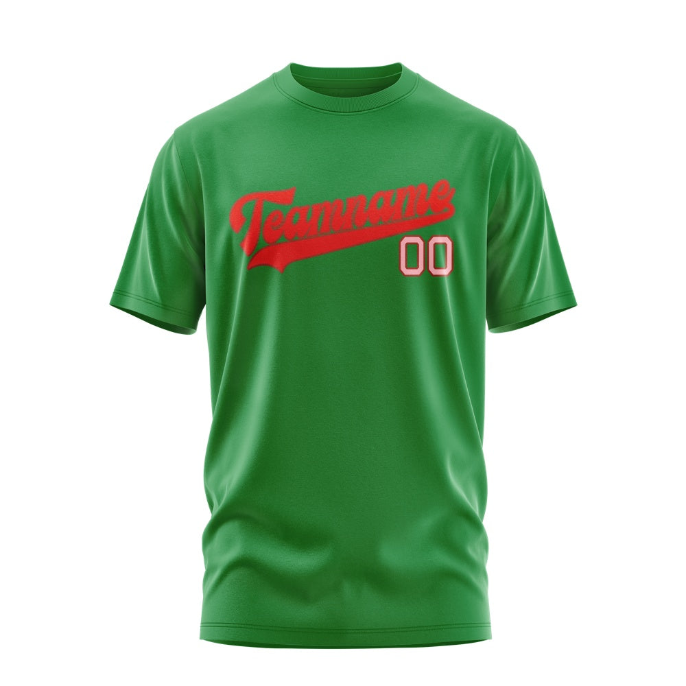Custom Emerald Green Orange Red T-Shirt