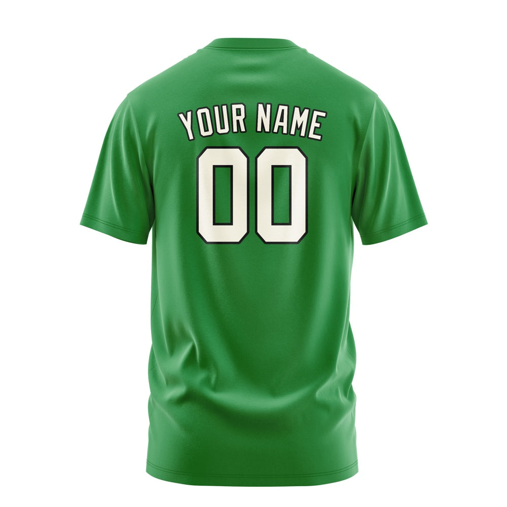 Custom Emerald Green Cream T-Shirt
