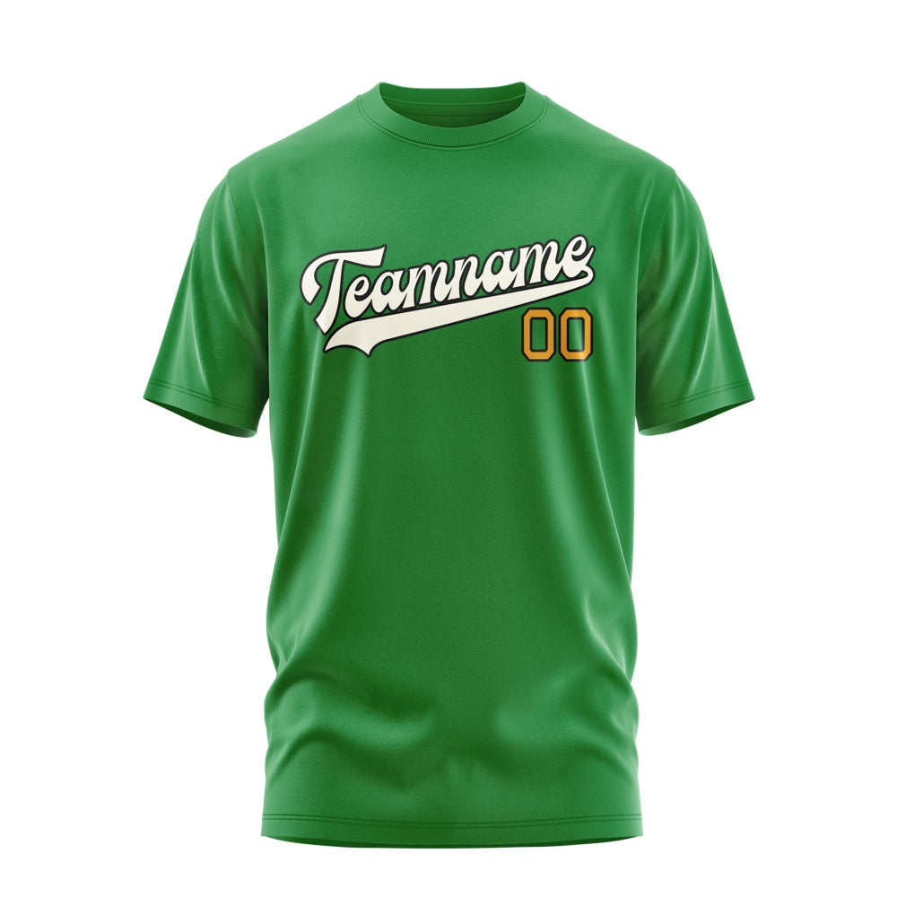 Custom Emerald Green Cream T-Shirt