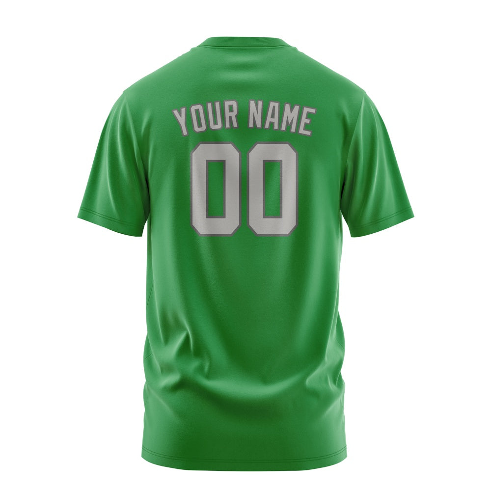 Custom Emerald Green Gray T-Shirt