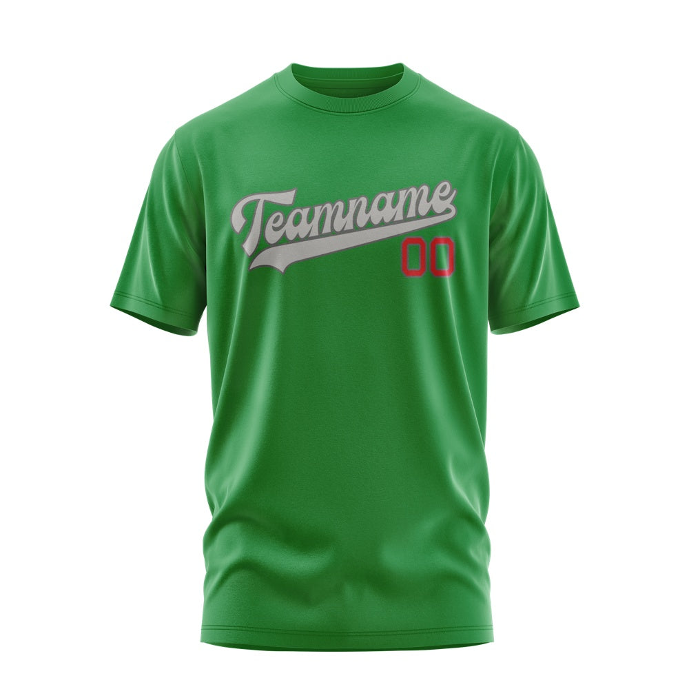 Custom Emerald Green Gray T-Shirt