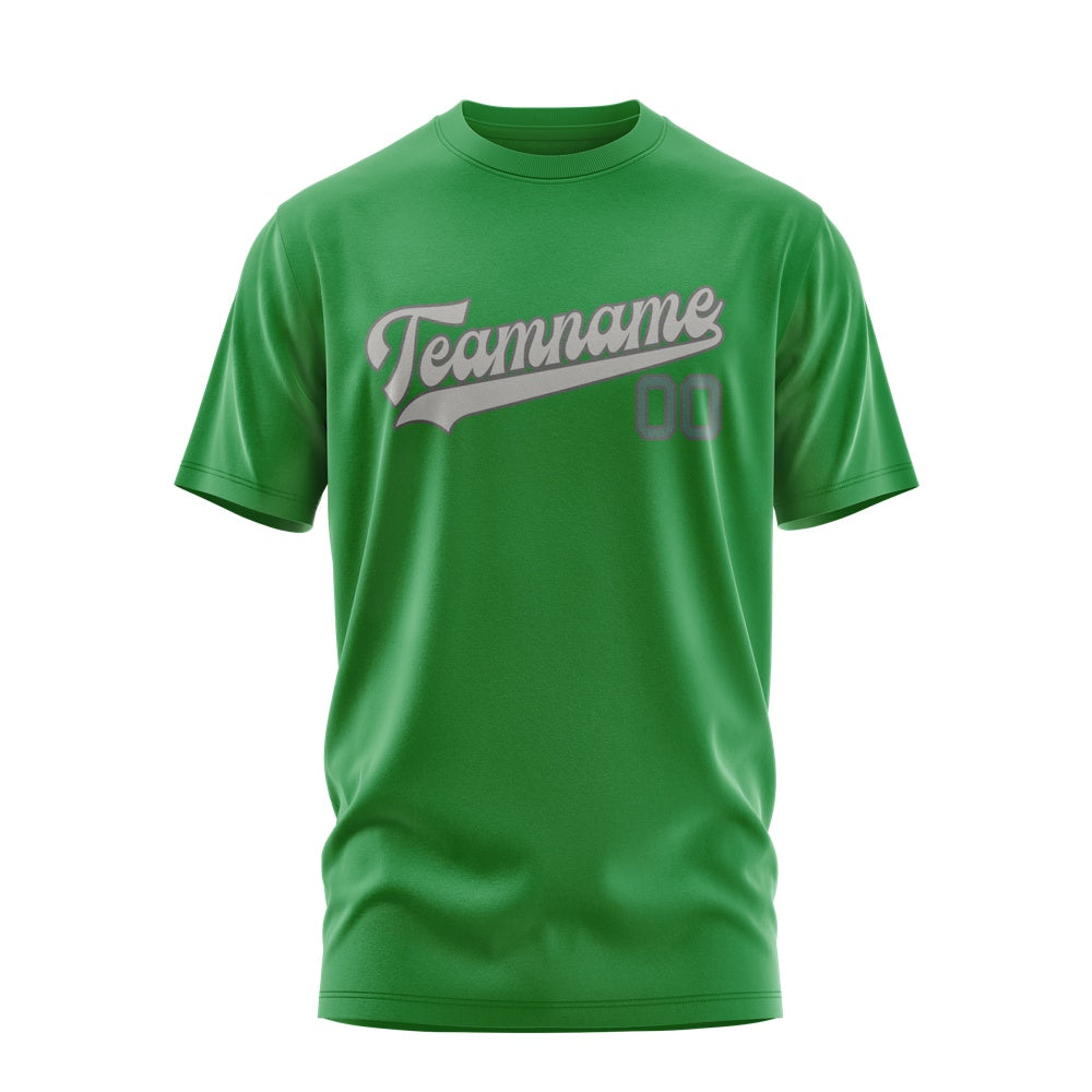 Custom Emerald Green Gray T-Shirt