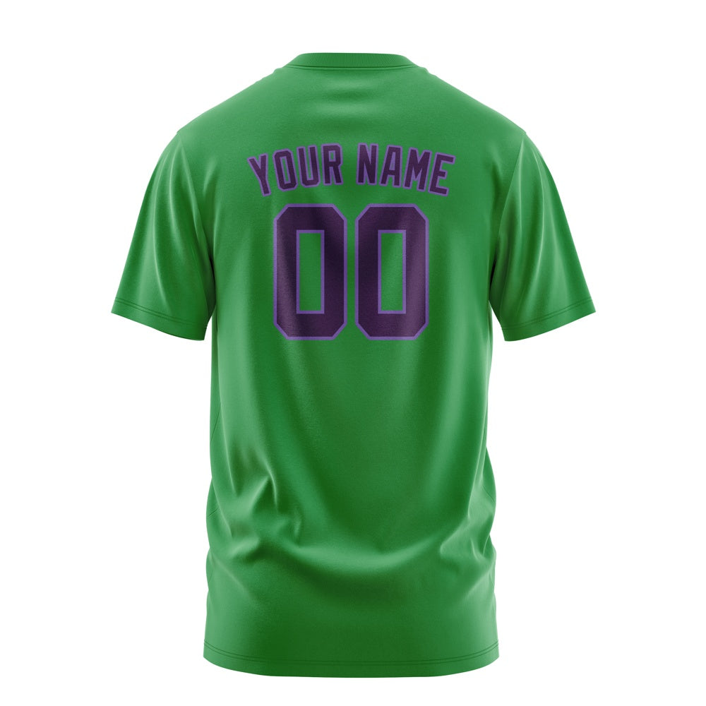 Custom Emerald Green Purple T-Shirt