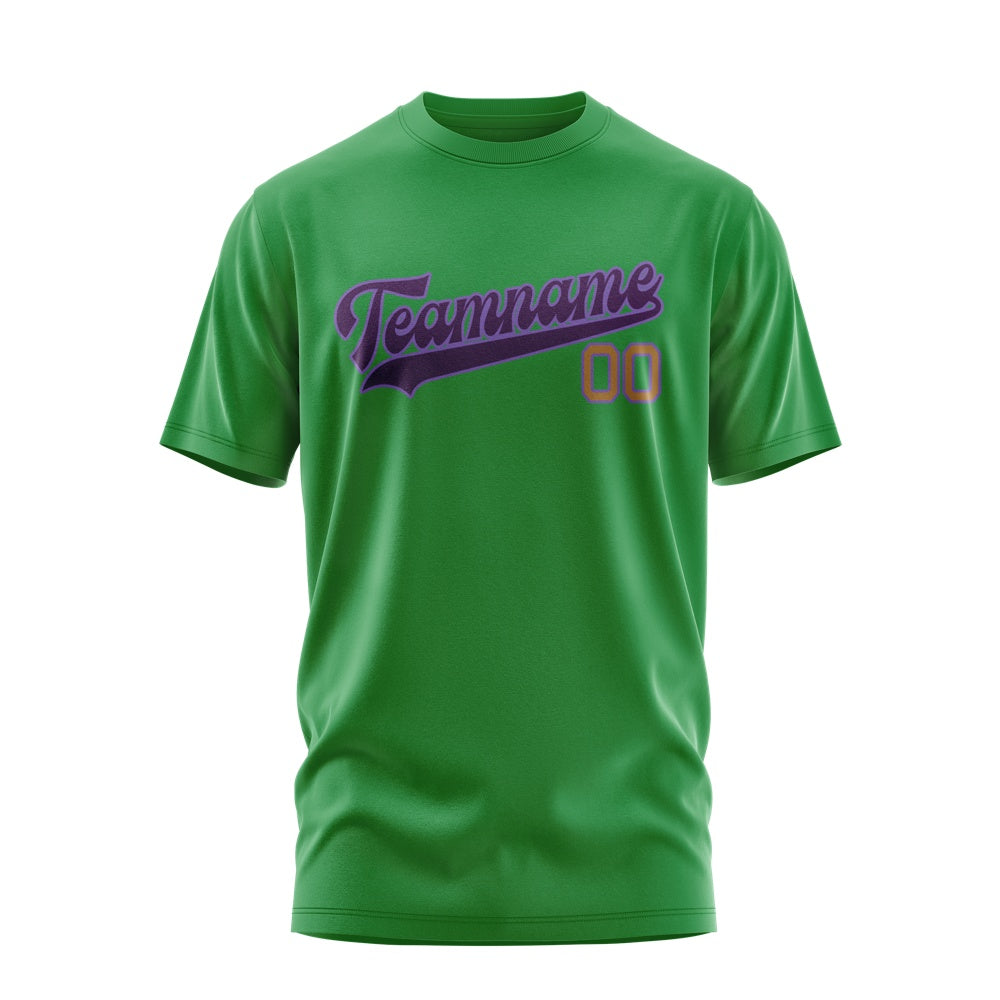 Custom Emerald Green Purple T-Shirt