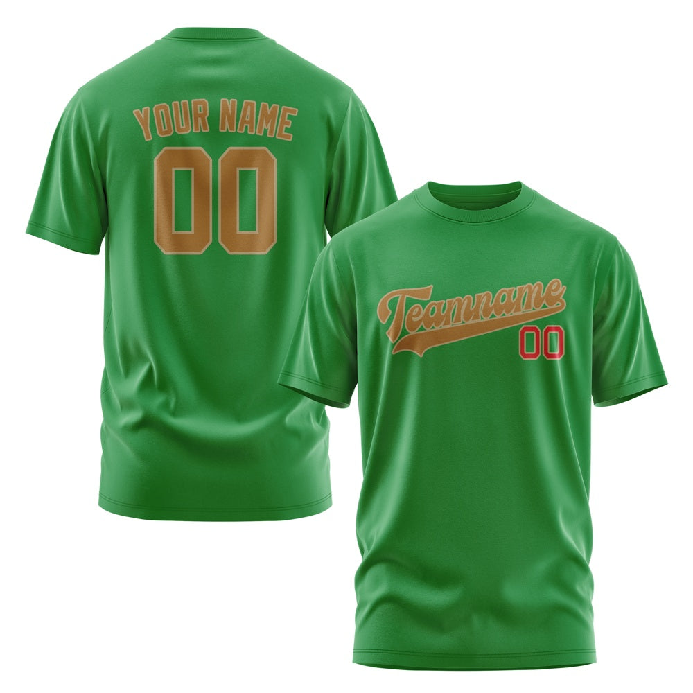 Custom Emerald Green Khaki T-Shirt